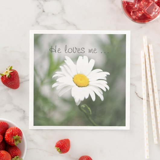 Hübsch White Blooming Daisy Serviette (Beispiel)