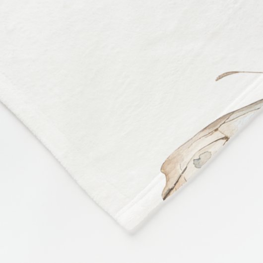Hübsch-White-Butterfly Fleecedecke (Ecke)