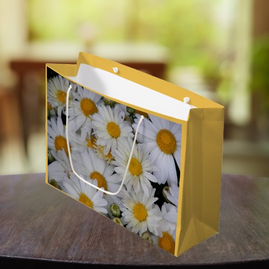Hübsch White Daisies Floral Große Geschenktüte