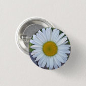Hübsch White Daisy Foto Button (Vorne & Hinten)
