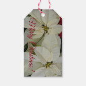 Hübsch White Poinsettias Holiday Geschenkanhänger (Vorderseite)