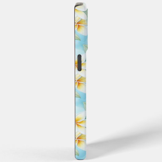 Hübsch White Yellow Frangipani Floral Designer Case-Mate iPhone Hülle (Rückseite / Rechts)