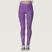 Hübsch Wicked Ladys Lila Glitzer SR20 Leggings (Vorderseite)