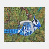 Hübsch Wilderness Blue Jay Fleecedecke (Vorderseite (Horizontal))