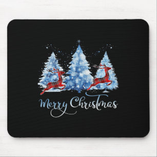 Hübsch Wintery Buffalo Kariert Rentier Merry Chris Mousepad
