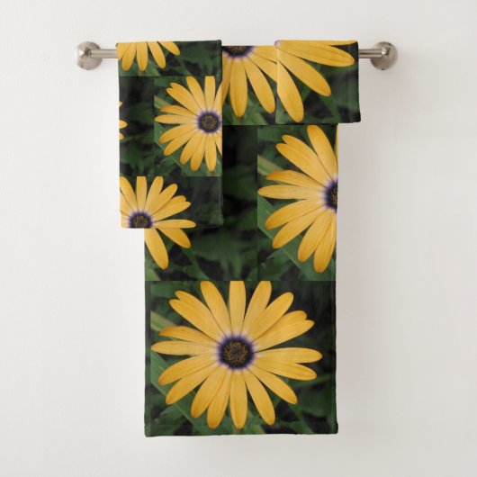 Hübsch Yellow Daisy Badhandtuch Set (Insitu)
