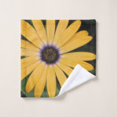 Hübsch Yellow Daisy Badhandtuch Set (Waschlappen)