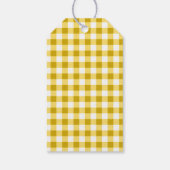 Hübsch Yellow Gingham, 3 Glitzer Balloons Geburtst Geschenkanhänger (Rückseite)
