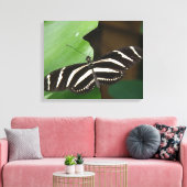 Hübsch Zebra Longwing Butterfly Canvas Print Leinwanddruck (Insitu (Wohnzimmer))