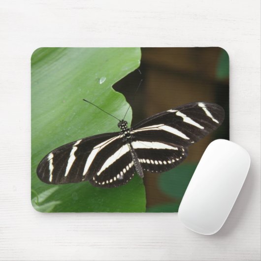 Hübsch Zebra Longwing Butterfly Mousepad (Mit Mouse)
