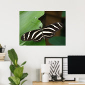 Hübsch Zebra Longwing Butterfly Print Poster (Heimbüro)