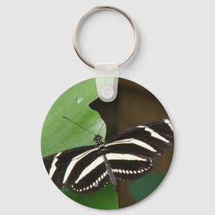 Hübsch Zebra Longwing Butterfly Schlüsselanhänger