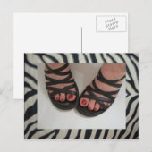 Hübsch Zebra-Postkarten Postkarte (Vorne/Hinten)