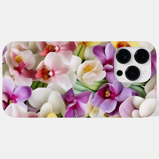 HÜBSCHE 3-D-SEHEN ORCHID-BLUME Case-Mate iPhone HÜLLE (Rückseite (Horizontal))
