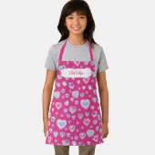 Hübsche 3D-Funkelnd Kristall-Edelstein-herzen auf Schürze (Insitu)