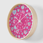 Hübsche 3D-Funkelnd Kristall-Edelstein-herzen auf Uhr (Winkel)