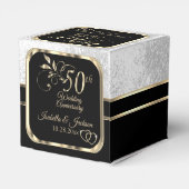 Hübsche 50. Hochzeitstag Geschenkschachtel (Rückseite)