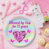 HÜBSCHE 75. GEBURTSTAGSPAPIER-TELLER PAPPTELLER (Party)