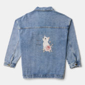 Hübsche aber wilde weiße Katzenrose Jacke (Rückseite)