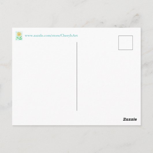 Hübsche Abstrakt-Gelbe Daisy-Postkarten Postkarte (Rückseite)