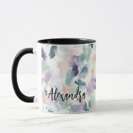 Hübsche Abstrakte Aquarellpaste Personalisiert Tasse
