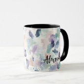 Hübsche Abstrakte Aquarellpaste Personalisiert Tasse (VorderseiteRechts)