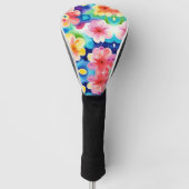 Hübsche Abstrakte Blume Muster Golf Head Cover Headcover (Vorderseite)