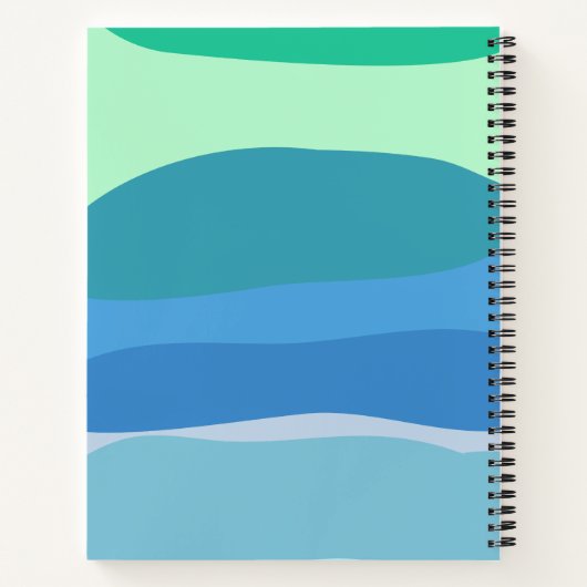 Hübsche Abstrakte geometrische Formen Blau Persona Notizblock (Rückseite)