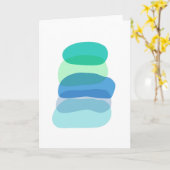 Hübsche abstrakte geometrische Formen im Blau und Karte (Gelbe Blume)