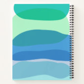 Hübsche Abstrakte geometrische Formen in Blau und Notizblock (Rückseite)