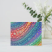 Hübsche Abstrakte Kreise Postkarte (Stehend Vorderseite)