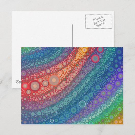 Hübsche Abstrakte Kreise Postkarte (Vorne/Hinten)