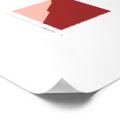 Hübsche Abstrakte Kunst druckt Künstlerisch Red Ch Poster (Ecke)