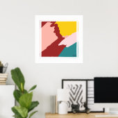 Hübsche Abstrakte Kunst druckt Künstlerisch Red Ch Poster (Heimbüro)
