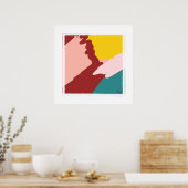 Hübsche Abstrakte Kunst druckt Künstlerisch Red Ch Poster (Küche)