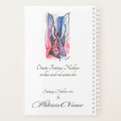 Hübsche Abstrakte Kunst in Blau und Rot Planer (Rückseite)