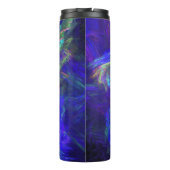 Hübsche Abstrakte, lebendige Wirbel von Rosa Grün  Thermosbecher (Rückseite)