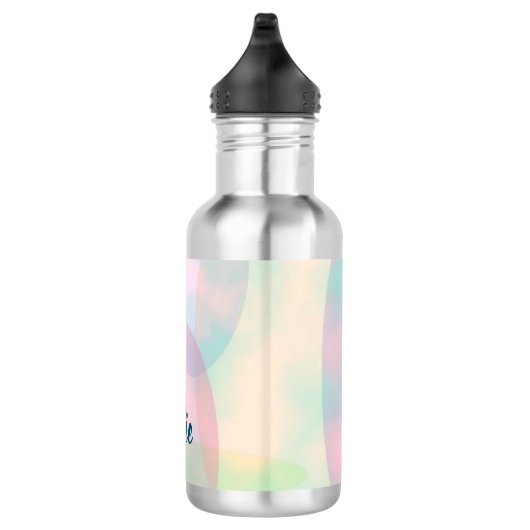 Hübsche Abstrakte Pastel Dreamy Ellipses Edelstahlflasche (Rechts)