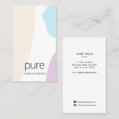 Hübsche, Abstrakte, pastellfarbene Formen Visitenkarte (Vorne/Hinten)