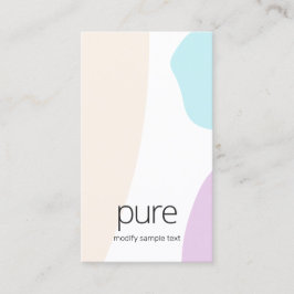 Hübsche, Abstrakte, pastellfarbene Formen Visitenkarte