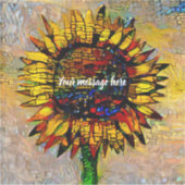 Hübsche Abstrakte Sonnenblumenmalerei Aufkleber (Vorderseite)