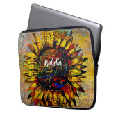 Hübsche Abstrakte Sonnenblumenmalerei Laptopschutzhülle (Vorderseite Links)