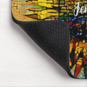 Hübsche Abstrakte Sonnenblumenmalerei Mousepad (Ecke)