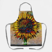 Hübsche Abstrakte Sonnenblumenmalerei Schürze (Vorderseite)