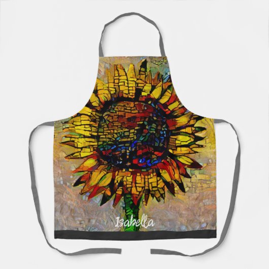 Hübsche Abstrakte Sonnenblumenmalerei Schürze (Vorderseite)