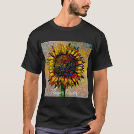 Hübsche Abstrakte Sonnenblumenmalerei T-Shirt