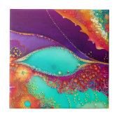 Hübsche Abstrakte Strandkunst Fliese (Vorderseite)
