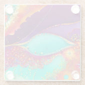 Hübsche Abstrakte Strandkunst Glasuntersetzer (Rückseite)