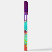 Hübsche Abstrakte Strandkunst iPhone Hülle (Rechte Seite)