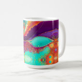 Hübsche Abstrakte Strandkunst Kaffeetasse (VorderseiteRechts)